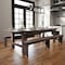 Flash Furniture Rectangle 40 in W, 108 in L, 30 in H, Pine Wood, Pinus Glabra, Steel, Mahogany XA-F-108X40-MG-GG - alternate 1